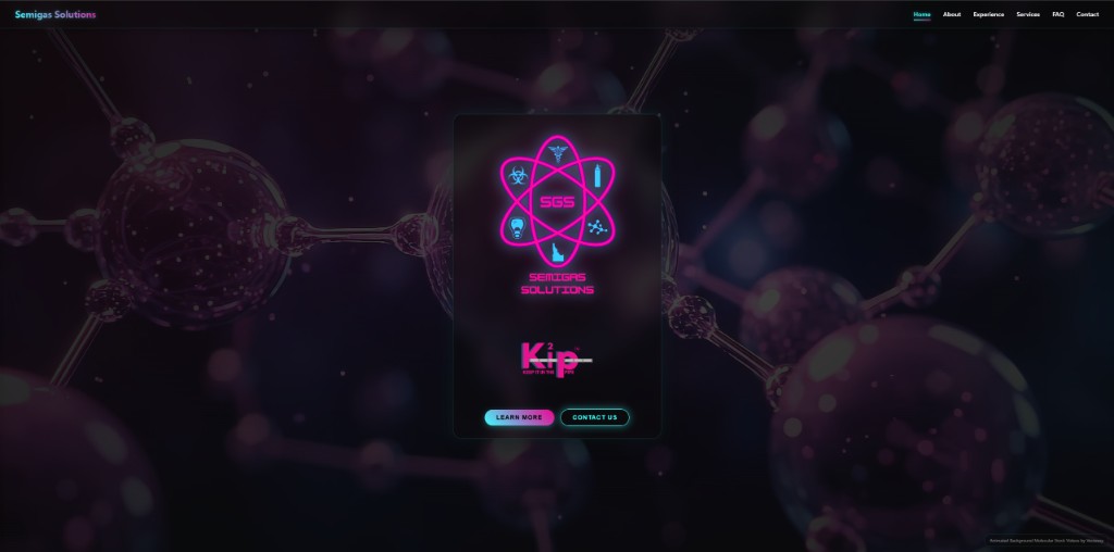 Semigas Solutions homepage screenshot